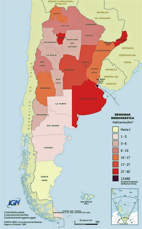argentina population density 2018
